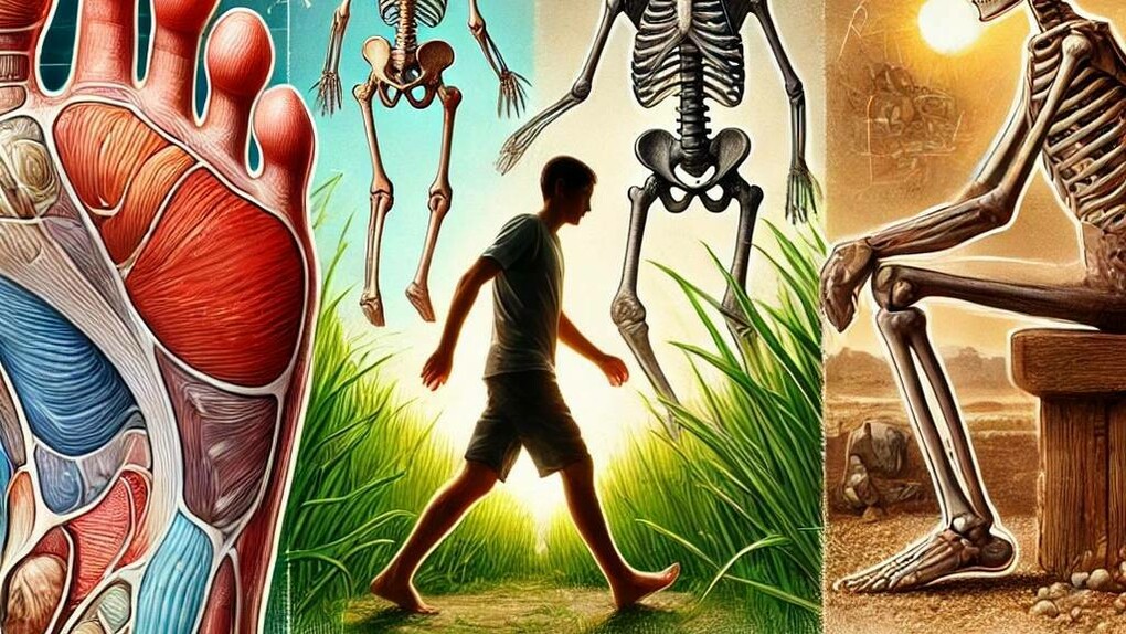 Illustrazione sulla salute del piede e del corpo, realizzata con IA