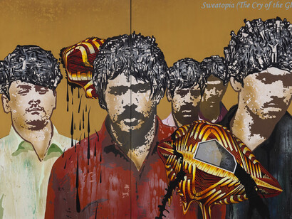 Jitish Kallat Sweatopia (The Cry of the Gland II), 2010 Courtesy Birmingham Museums Trust and The New Art Gallery Walsall Presented by the Art Fund, under Art Fund International 2. Detail