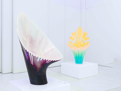 Sillón con diseño vanguardista, realizada con tecnología e impresión 3D por el estudio Nagami Design