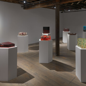 Jordan Eagles, Bases loaded, exhibition view. Courtesy of Pioneer Works
