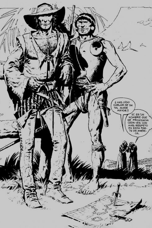 Alvar Mayor es un personaje complejo que vive entre dos mundos, el indígena y el europeo, marcado por la tragedia y la búsqueda constante de sentido