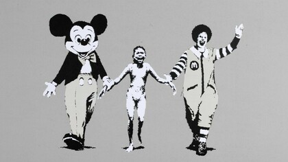 Uma visão de Bansky sobre o consumismo