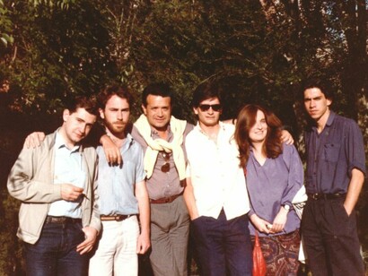 Andrés Morales, Cristóbal Santa Cruz, Sergio Badilla Castillo, Mauricio Electorat, Patricia Jerez y Felipe Tupper, Madrid, 1985