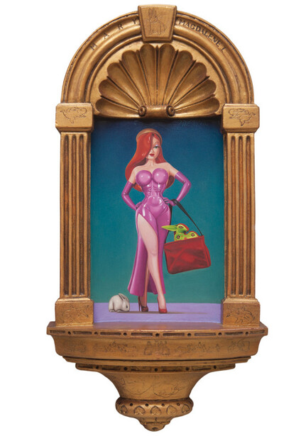 Peter Goodfellow, Mary Magdalene, mixed media, 21.5 x 10.5 in (55 x 27 cm)         