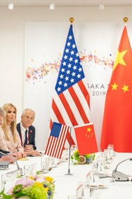 US President Donald J. Trump joins Chinese President Xi Jinping at the G20 Japan Summit in Osaka, Japan in June 2019