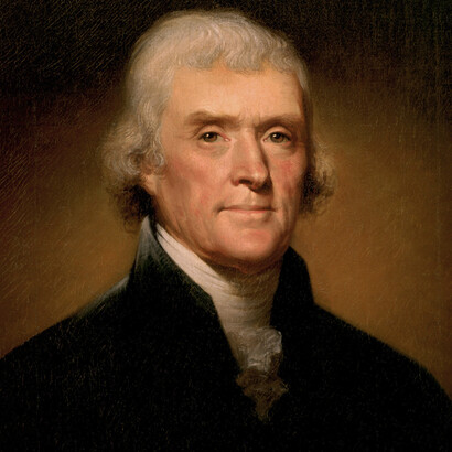 Thomas Jefferson, tercer presidente de los Estados Unidos de América, ocupando el cargo entre 1801 y 1809