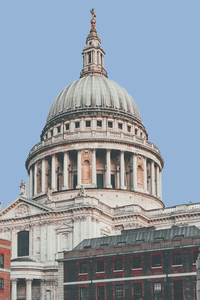 View of the dome of St Pauls Catherdral, London, United Kingdom