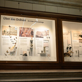Der ordnende blick. Eine geschichtliche spurensuche, ausstellungsansicht. Mit freundlicher genehmigung des Naturhistorischen Museums Wien