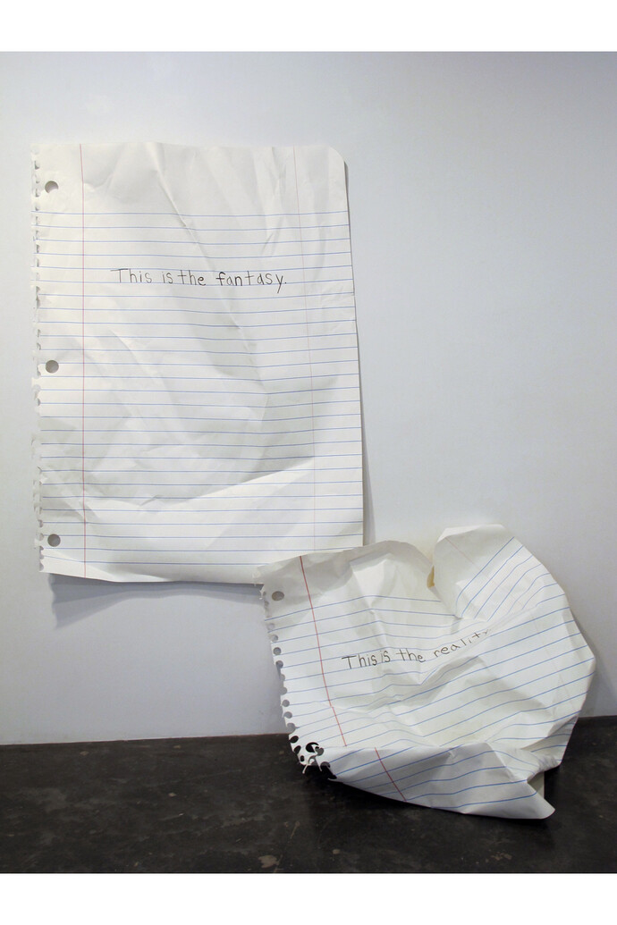 Michael Scoggins, The Fantasy, The Reality, 2014, graphite, colored pencil on paper, 67”X102” (overall; installation dimensions variable)