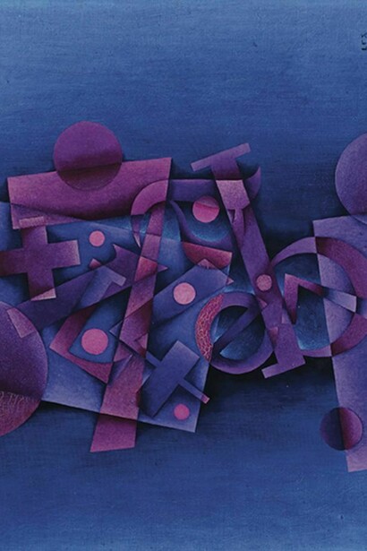 Miguel Kohler-Jan, Tipografismo,1972, oil on canvas, 92 x 73 cm