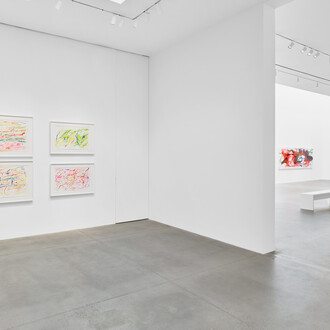 Helen Marden, Interlude of joy, exhibition view. Courtesy of Gagosian Gallery