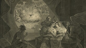 La tempestad del impuesto al té o la revolución angloamericana.1778. Las figuras representan la opinión mundial: un indio representa América, una mujer negra representa  África, un hombre que sostiene una linterna  simboliza  Asia y una mujer que lleva un escudo que representa a Europa. Librería del Congreso, Washington, D.C., EE. UU.