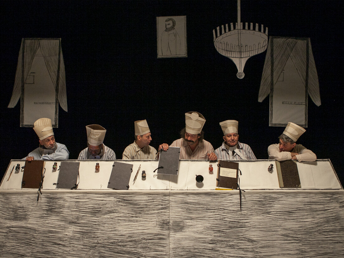 Eva Koťátková

The Judicial Murder of Jakob Mohr

2015-2016

Theater performance and video based on the drawing 

Justiz Mord (1909-1910) by Jakob Mohr

Courtesy of the artist, Meyer Riegger, Berlin/Karlsruhe and hunt kastner, Prague