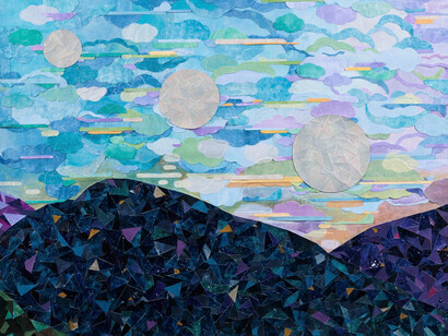 Saya Woolfalk, Birthing a new sky: manuscript 6, 2022. Courtesy of Susan Inglett Gallery