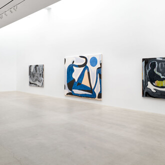 Spencer Sweeney, The painted bride, exhibition view. Courtesy of Gagosian Gallery. Photo by Owen Conway 