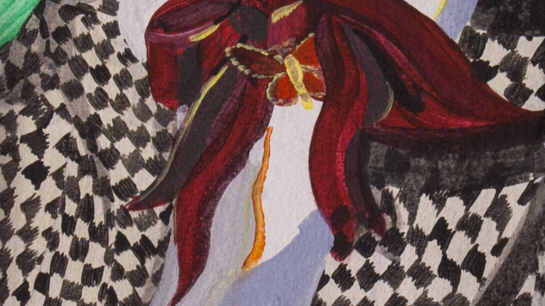 Detalle De Ray, 2014. Acrílico sobre papel. 14.3 x 19.5 cm