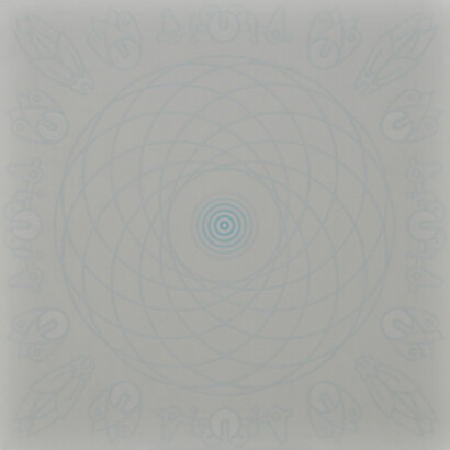 Dodecad#12, housepaint and acrylic on canvas 120 x 120cm, Mark Weighton, 2015