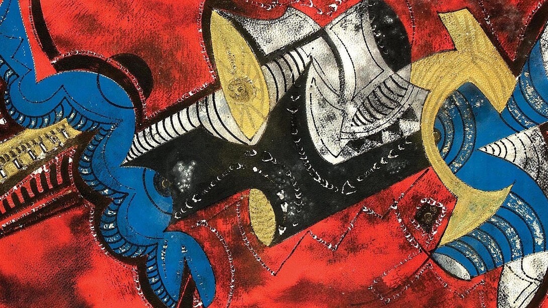 Umberto Mastroianni, Ida’s Dream (1984), detail, Tempera and pastel on scratched card, 84 x 150 cm, Courtesy of Il Cigno GG Edizioni