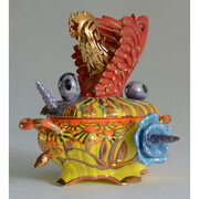 Nicolás Leiva, Under fire III, Majolica and Mixed Media, 2013
