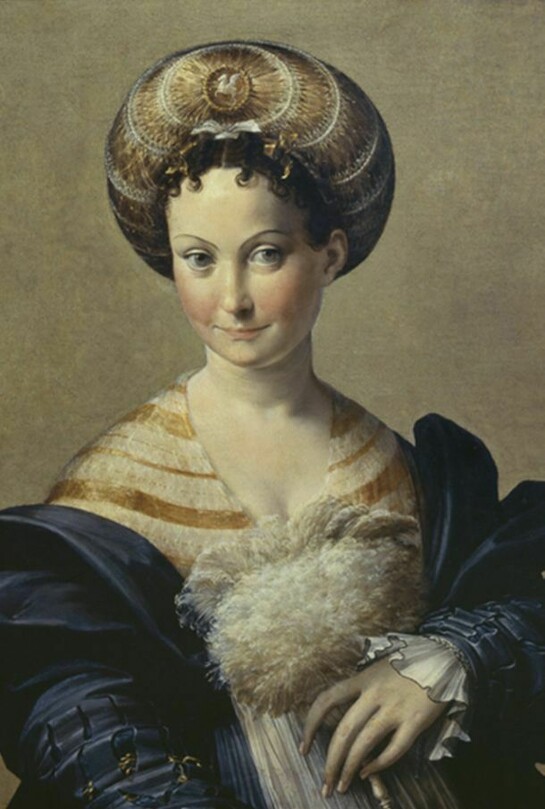Francesco Mazzola, (detail) called Il Parmigianino (1503–1540), Schiava Turca, c. 1531–34, Oil on panel, 26.4 x 20.87 inches, Galleria Nazionale di Parma. Photo: Scala/Art Resource, NY