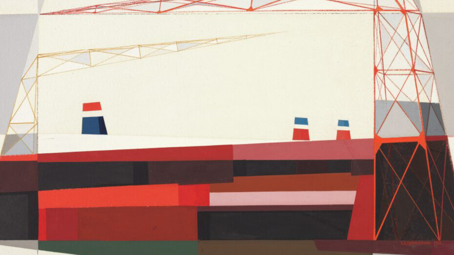 Drydock and Repair, 20th century, Edmund D. Lewandowski (American, 1914–1998), casein on paperboard. John Barton Payne Fund, 58.20
