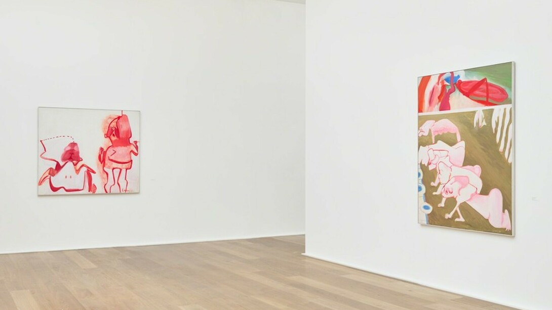 Maria Lassnig, Exhibition view. Courtesy of Hauser & Wirth