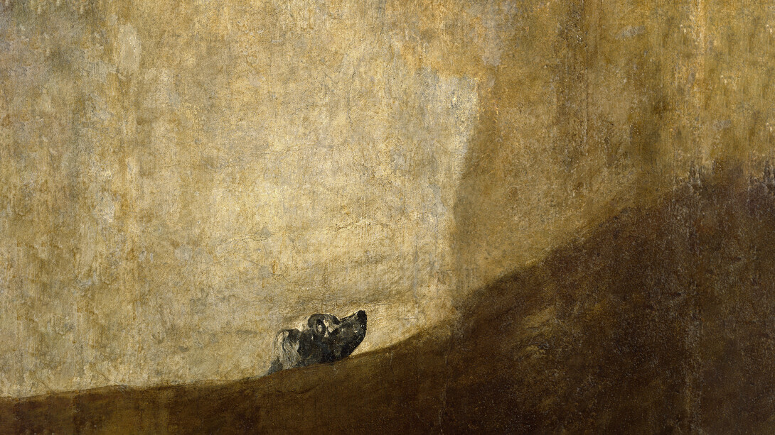 Francisco de Goya, Perro semihundido (detalle) (1819–1823)