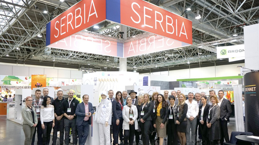 The booth of Serbia at the A + A in Dusseldorf