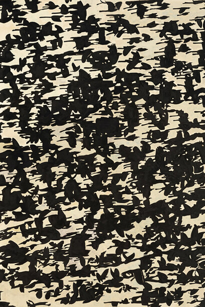 Fabián Burgos, Pájaros negros (detalle), 2026. Cortesía de Vasari