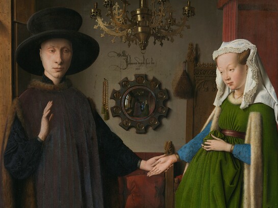 Ritratto dei coniugi Arnolfini è un dipinto a olio su tavola (81,80×59,40 cm) del pittore fiammingo Jan van Eyck, realizzato nel 1434 e conservato nella National Gallery di Londra.