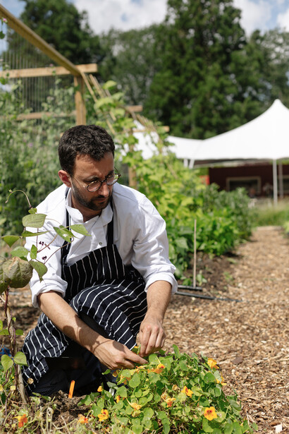 Head chef Jed Wrobel at Water Lane, with credit to Maria Bell