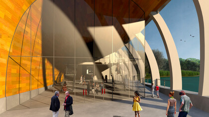 Rendering dell'interno del Ponte