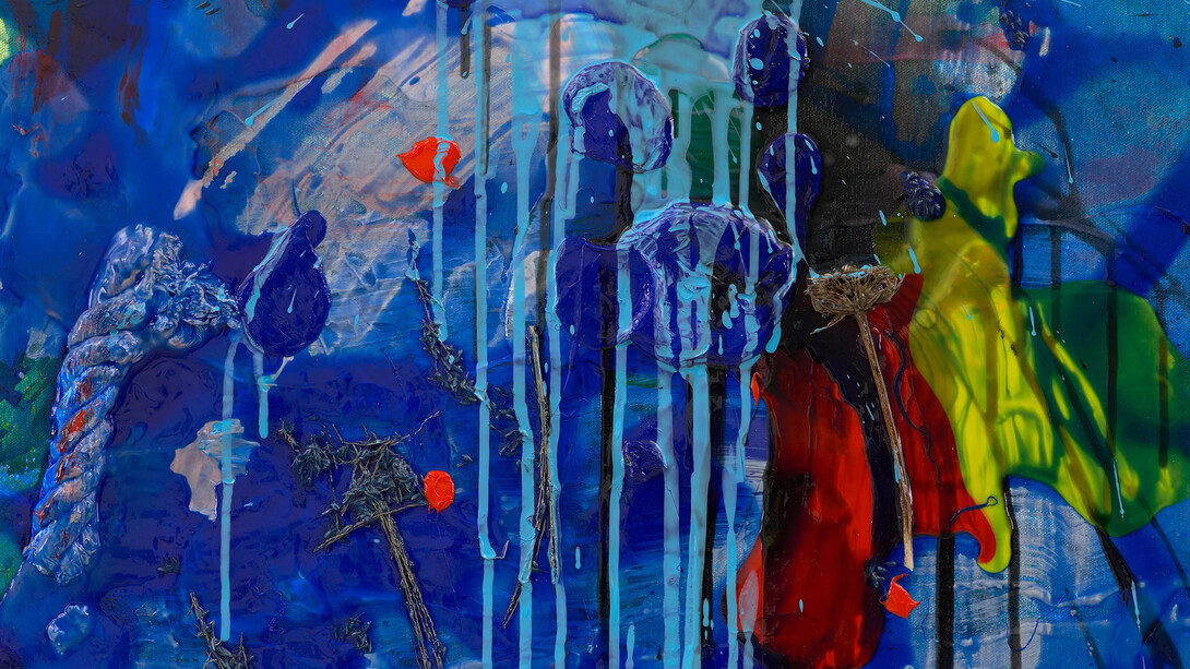 Tim Garwood, Blue moor (detail), 2025. Courtesy of Philip Martin Gallery