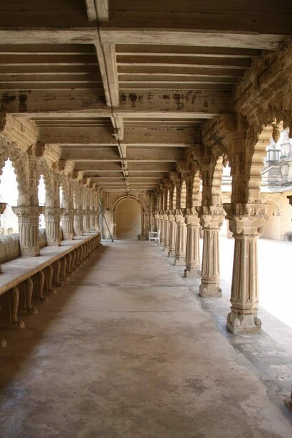 Naulakha Palace, Colonades, Gondal, India
