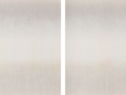 Shen Chen, Untitled No.11023-07, 2007, Acrylic on canvas, Diptych, 157 x 284 cm (62 x 112 in.)