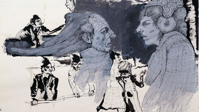 Kim Jones, Untitled, 1971-2014, Ink and acrylic on paper, 22.8 x 28.5 inches