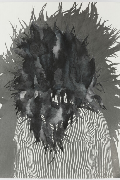 Adriana Czernin,  
Selfportrait II, 2018
Watercolor, pencil, colored pencil on paper
15 x 10.8 inches (38 x 27.5 cm)
Courtesy Galerie Martin Janda & the artist / photo: Anna Konrath

