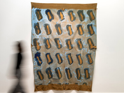 Claude Viallat, vista de exhibición. Cortesía de Galería Rafael Pérez Hernando