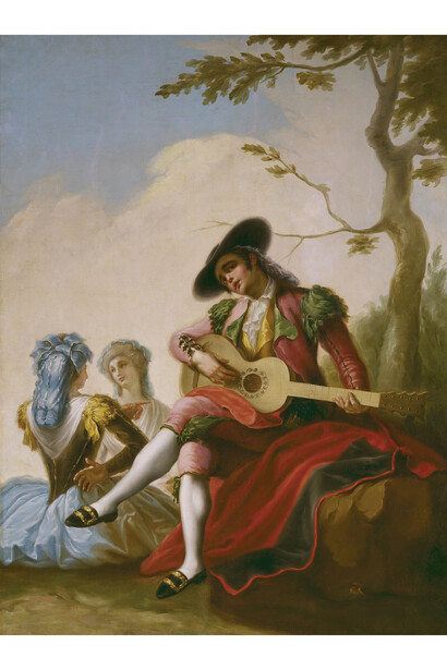 Majo with a Guitar, Ramón Bayeu y Subías, Oil on canvas, 184 x 137 cm, c. 1786, Madrid, Museo Nacional del Prado