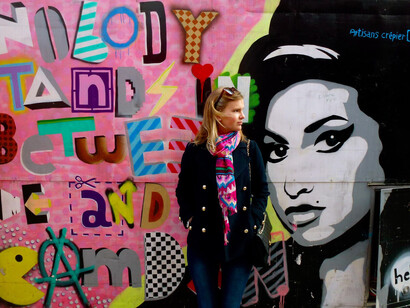 Londres. Mural callejero en recuerdo de Amy Winehouse, ilustre vecina de Camden Town