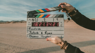 The iconic moment before shooting begins on a movie set