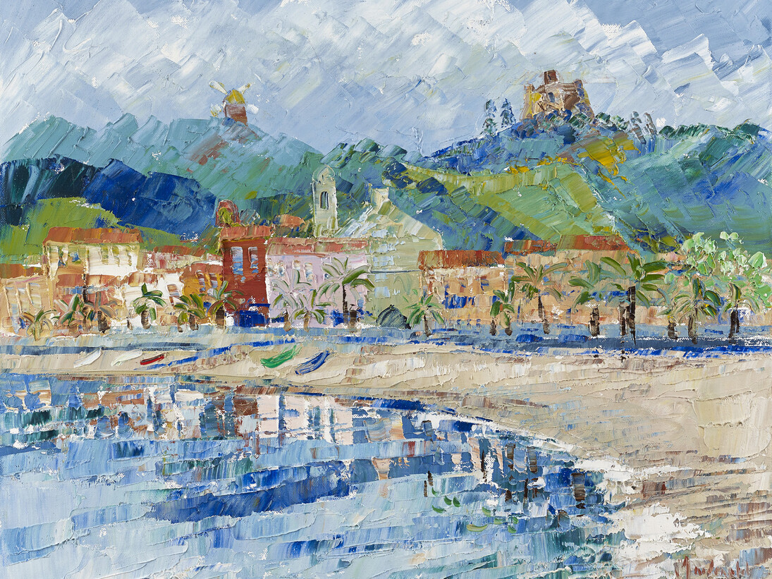 Frances Macdonald, Collioure, Fort St-elme and the Windmill from the Old Town