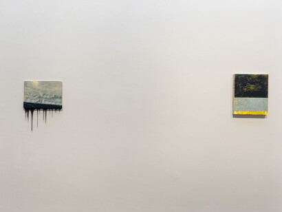 Minerva Cuevas y Thiago Hattnher, horizontes, vista de exhibición. Cortesía de kurimanzutto