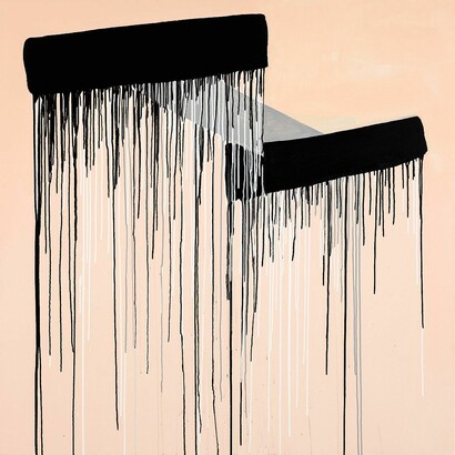 Julie Umerle, Naples Orange, 2013, 135 x 135 cm, Acrylic on canvas