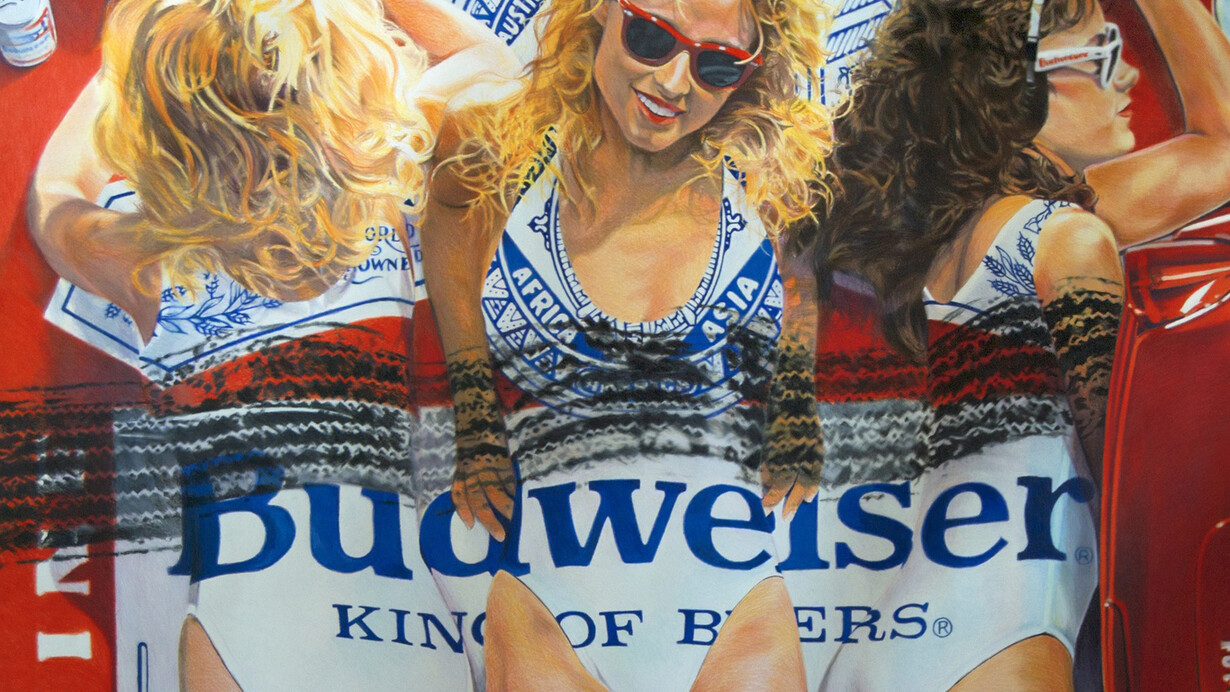 Eric Yahnker: Speed Bumps, colored pencil on paper, 238.8 x 182.9 cm