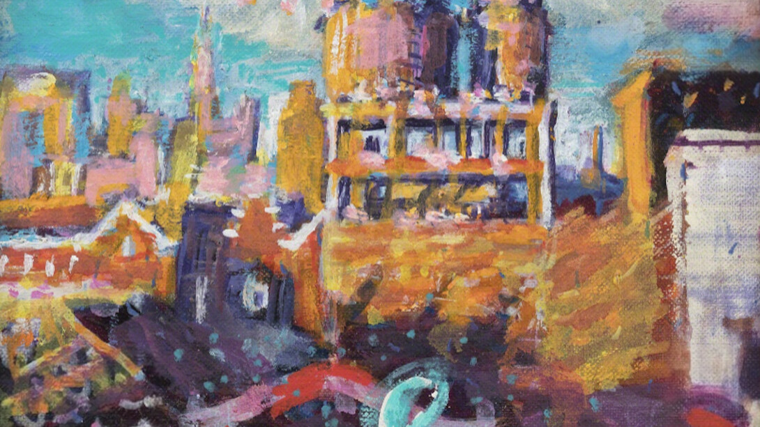 Paul Thek, Untitled (rooftop/water towers), ca. 1987. Courtesy of Alexander and Bonin