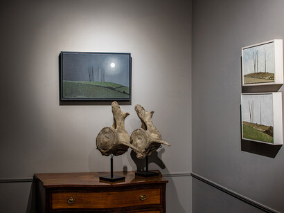(Left) Sticks (Moonlight), 2015; (right) Sticks (February), 2015 and Sticks (& Stones), 2015