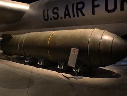 The MK-17 was the first operational USAF thermonuclear weapon or "H-Bomb." (The "H" refers to the hydrogen which was fused under intense heat conditions to produce unprecedented energy yields.) 