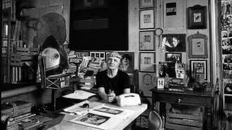 Photograph of the Italian painter Carol Rama (1918–2015)