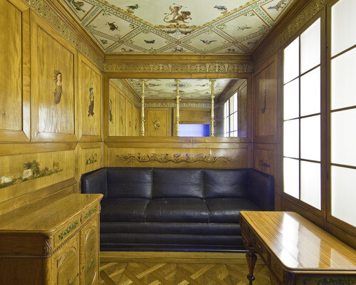 Cabin, in Built in Memory of a Passage on a Ship, Interior and furniture designed by: Alexis de Chateauneuf (1799-1853); Painted in 1830 by: Erwin Speckter (1806-1835) HamburgCloset from the country house of the lawyer Dr. Karl Sieveking (1787-1847), originally located in Hamburg-Hamm